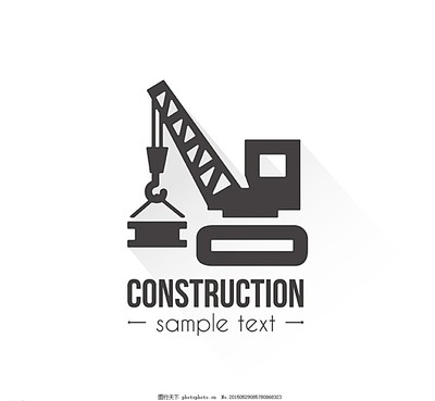 創(chuàng)意建筑施工標(biāo)志矢量素材圖片